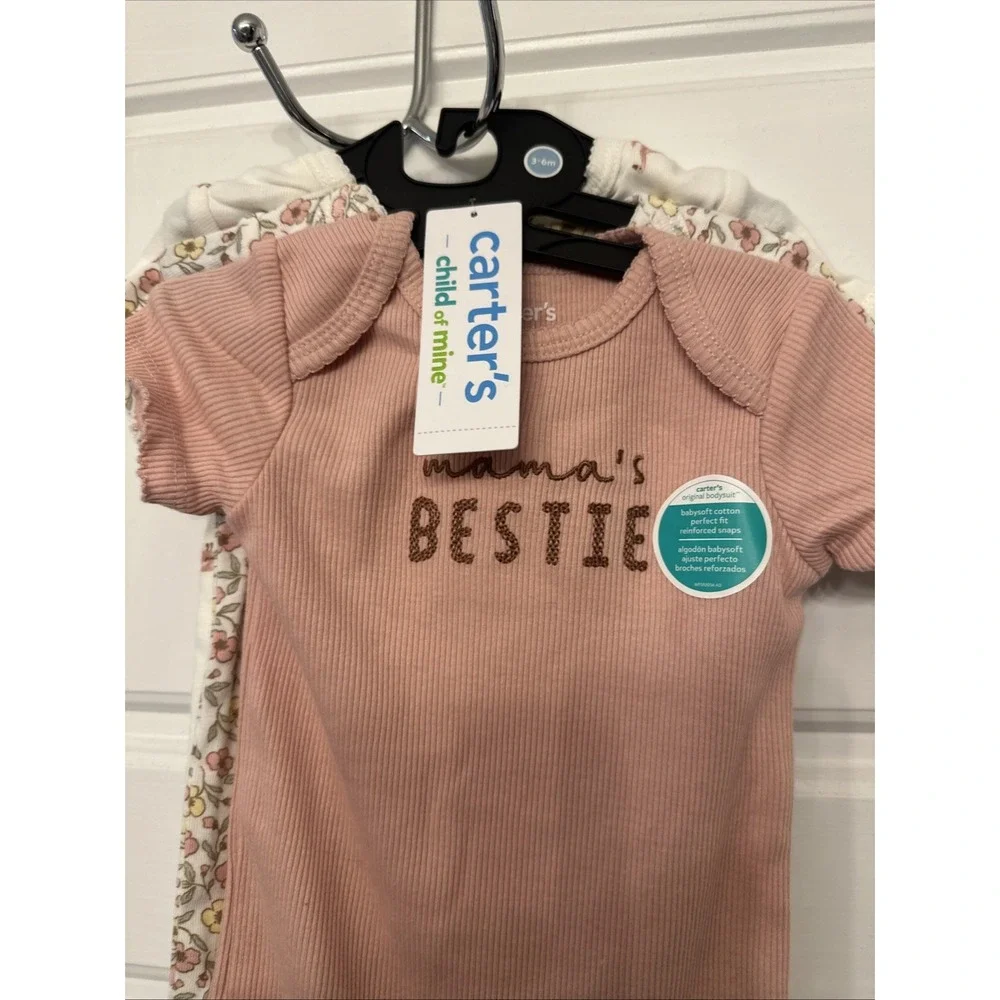 NWT Carter's Girls 3 Pack One Piece Size 3-6 Months And 2 Pack Of Pants